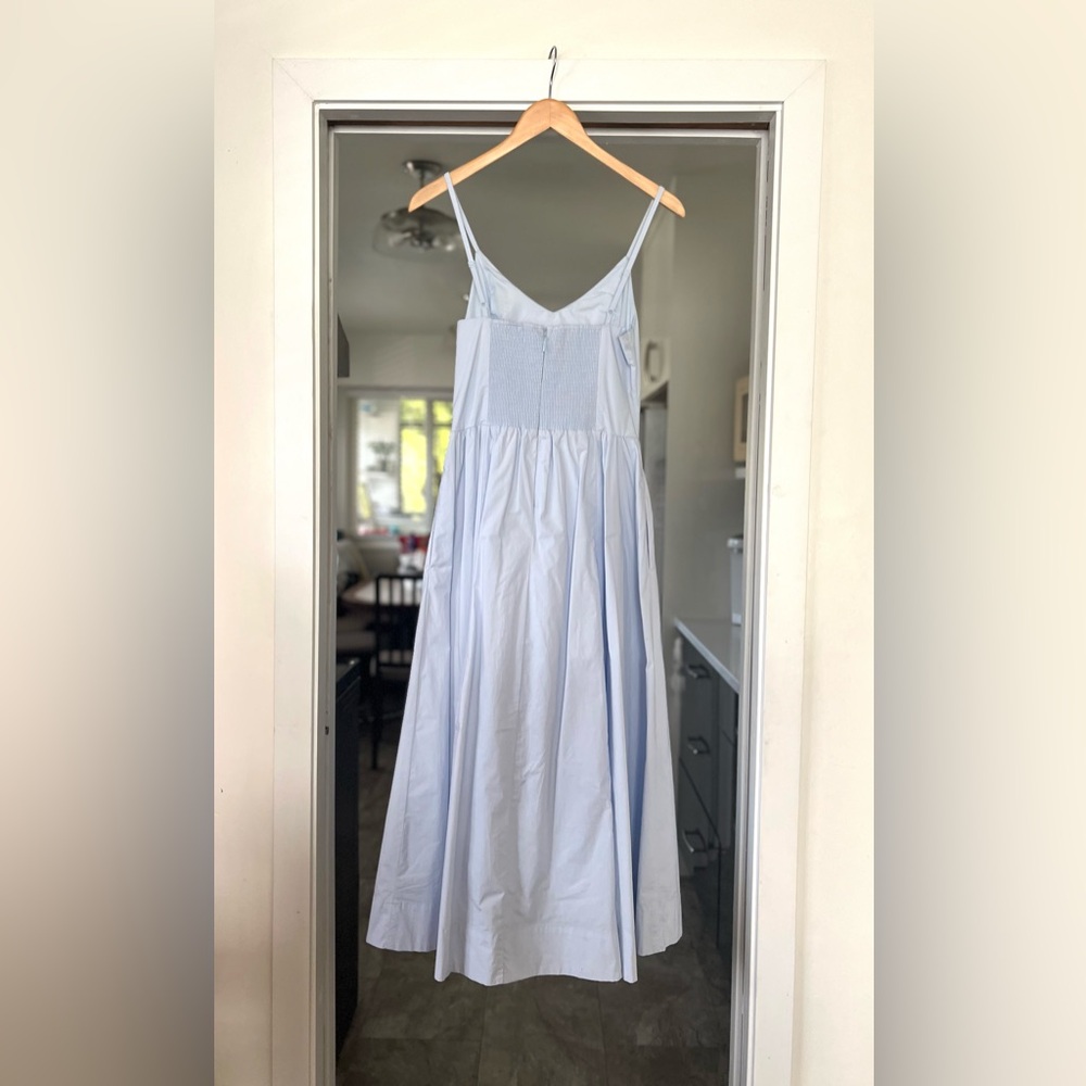 Babaton Technique Poplin Maxi Dress Sz 0 Light Blue - Picture 9 of 15
